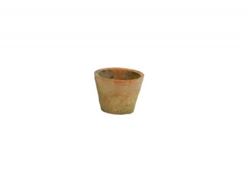 4" ANTIQUE TERRACOTTA CACTUS POTWITH ALGAE, NO HOLE