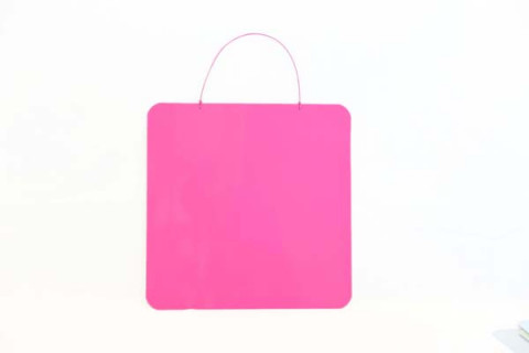 FUCHSIA MAGNET ENAMEL METAL BOARD WITHOUT STAR 15"