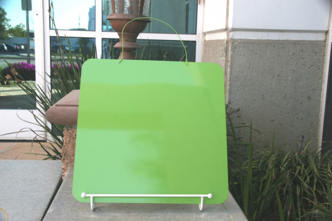 LIME MAGNET ENAMEL METAL BOARD WITHOUT STAR 15"