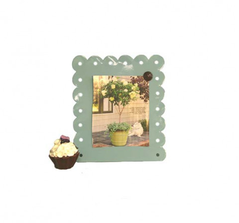 VERTICAL AQUA ENAMEL MAGNETIC PICTURE FRAME