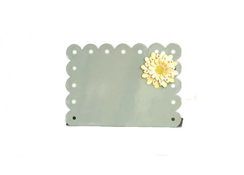 HORIZONTAL AQUA ENAMEL MAGNETIC PICTURE FRAME