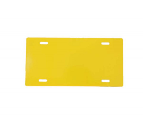 ENAMEL LEMON-YELLOW LICENSE PLATE FRAME