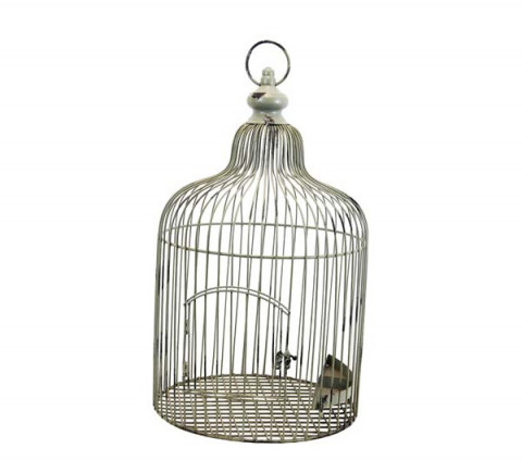 DISTRESSED BIRD CAGE