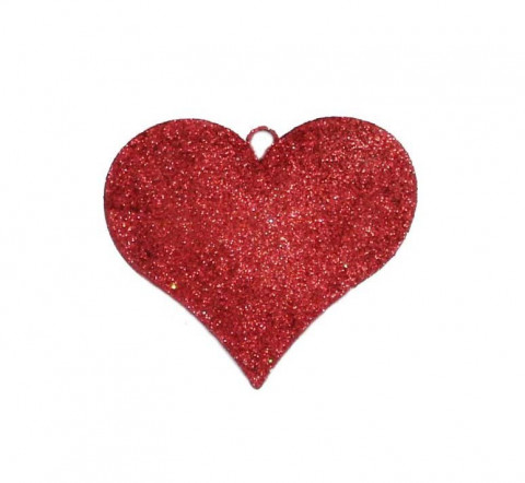 RED GLITTER HEART 18"