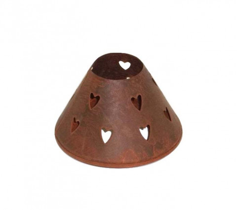 RUSTY HEART CANDLE SHADE FOR 2.875