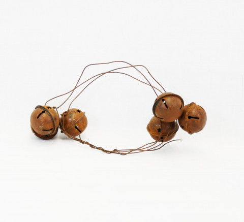 RUSTY JINGLE BELL GARLAND 1.75"x4'