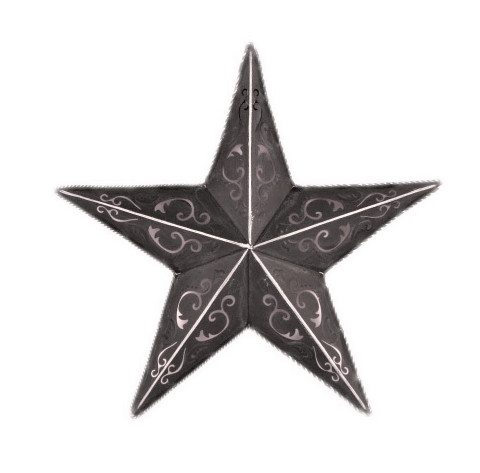 ANTIQUE BLACK LACY STAR 24"