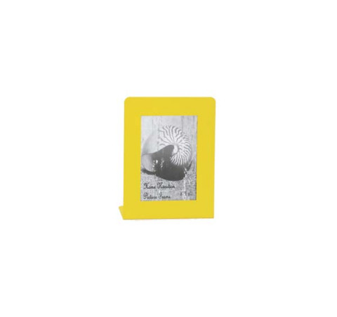 FLAT ENAMEL YELLOW VERTICAL 4"X6" PICTURE FRAME WITH PVC 8.5"HX6.5"W