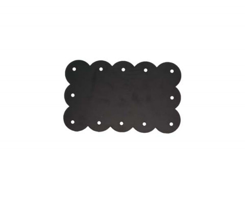 FLAT ENAMEL BLACK SCALLOPED MESSAGE BOARD
