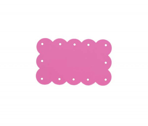 FLAT ENAMEL FUCHSIA SCALLOPED MESSAGE BOARD