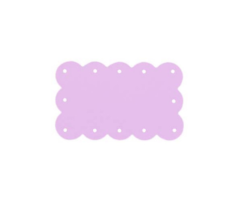 FLAT ENAMEL LAVENDER SCALLOPED MESSAGE BOARD