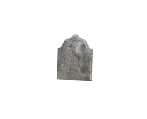 SMALL GRAY ZINC FREE STANDING CHALK BOARD WITH FANCY TOP