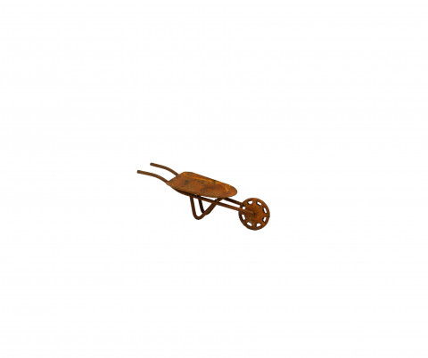 RUSTY OVAL WHEELBARROW