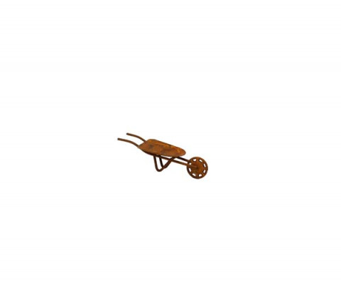 RUSTY WHEELBARROW 7x2.75"X2"