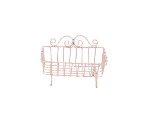 MEDIUM PINK WIRE HAND TOWEL BASKET