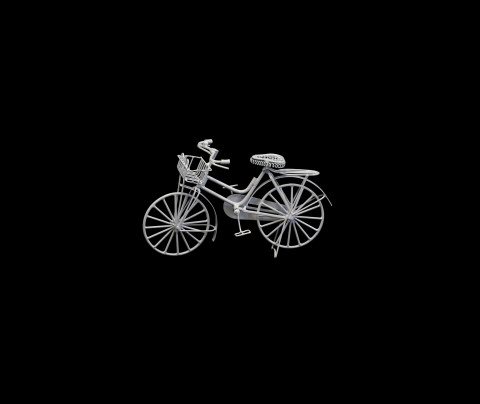 WHITE MINI BICYCLE WITH BASKET
