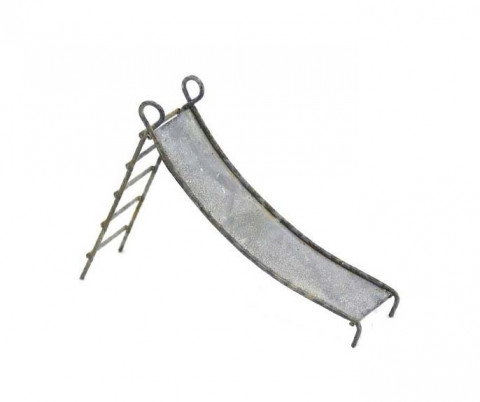 GRAY ZINC MINIATURE SLIDE WITH LADDER