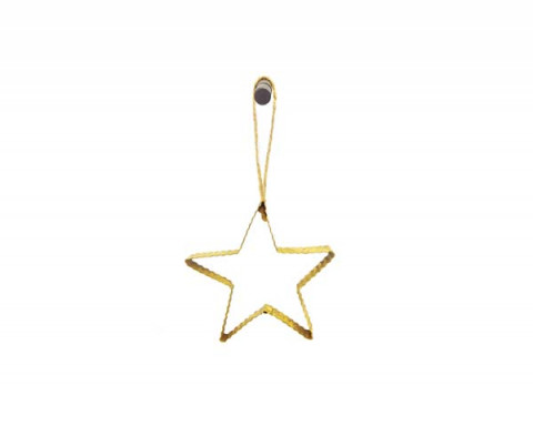 METALIC GOLD CORRUGATED STAR CUT OUT