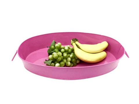 FUCHSIA OVAL SERVING TRAY