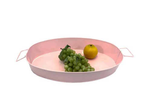 PINK OVAL SERVING TRAY