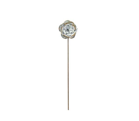 SMALL RUSTY ZINC GARDEN ROSE PICK