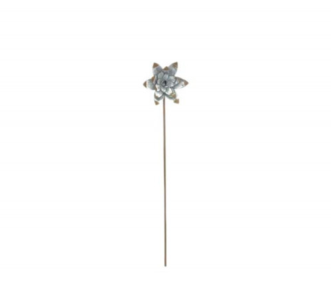 SMALL RUSTY ZINC WATER LILY PICK