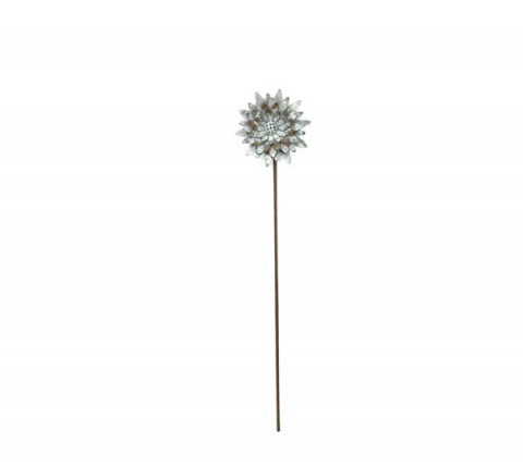 SMALL RUSTY ZINC SUNFLOWER PICK