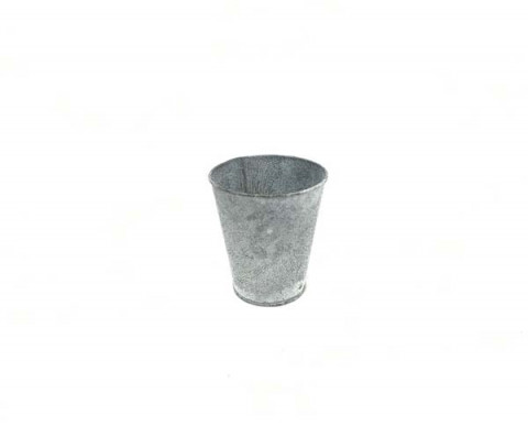 EXTRA SMALL GRAY ZINC BUCKET WITH NO HANDLES