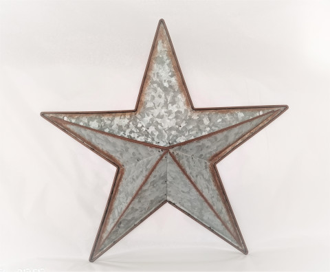 16" WEATHERED LOOK W/RUST TRIM  WALL STAR POCKET