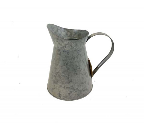 GRAY ZINC WIDE MOUTH PITCHER