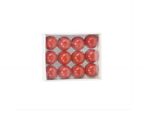 RED MINI ENAMEL BUTTON MAGNET 1"W