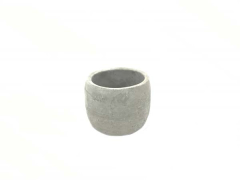 LARGE ROUND WIDE CONCRETE PLANTER