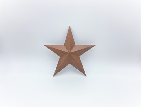 12" RUSTY BLACK 3D STAR