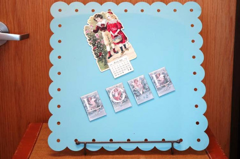 LG AQUA ENAMEL METAL NOTE BOARD WITH STAND 18.5"W
