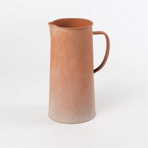TIN TERRACOTTA WASH JUG H8.66"X5.12X4.33D"