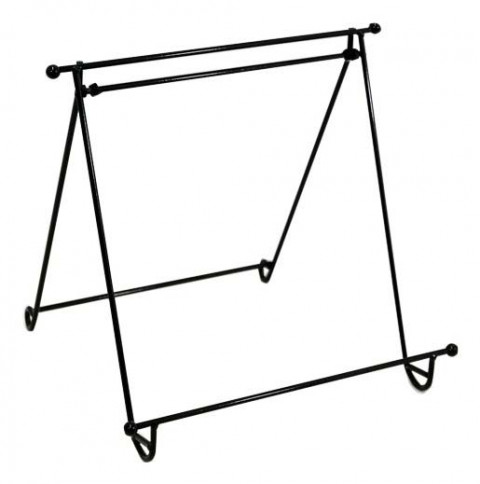 BLACK ENAMEL DISPLAY STAND 18" x 18"