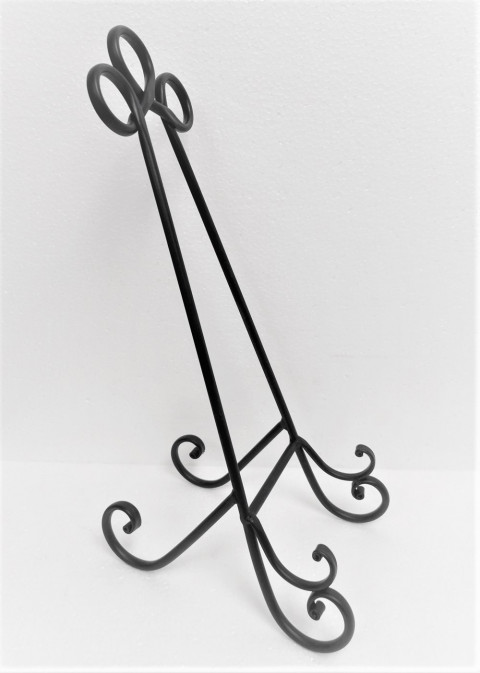 BLACK METAL FRENCH STYLE EASEL 10.5X6XH18.8"