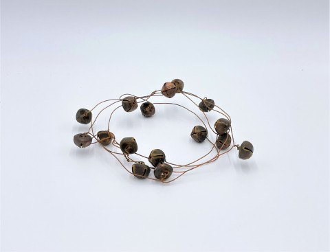RUSTY JINGLE BELL GARLAND 8'L .75"W