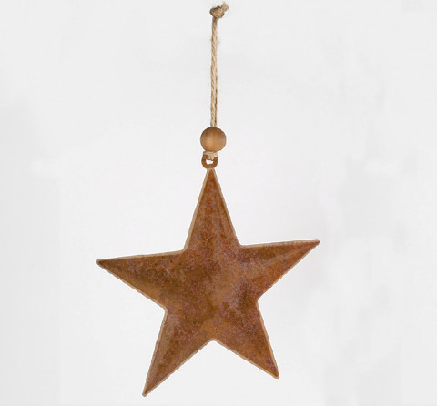 ANTIQUE RUST STAR  ORNAMENT 8.27X0.98XH8.27/11.81"