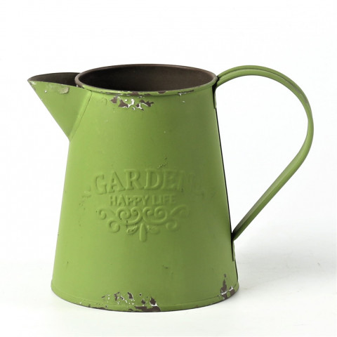 YELLOW METTAL WATER PITCHER 5.51XD3.94XH4.53/4.92" TD:2.95