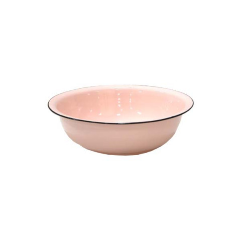 SM PINK ENAMEL BASIN 11"Wx4"H