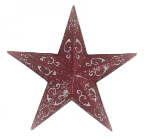 DISTRESSED RED  LACEY STAR