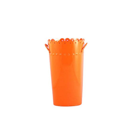 ORANGEENAMEL OVAL 13" SCALLOPED BUCKET