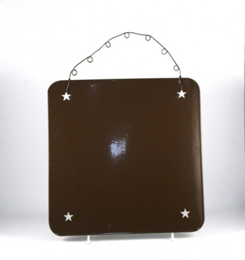 BROWN MAGNET ENAMEL METAL BOARD 15"