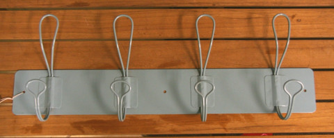 AQUA WALL COAT HOOK  HOLDER 4 HOOKS