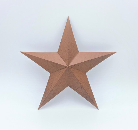 24" RUSTY BLACK 3D STAR 24"X24"X3.5"H