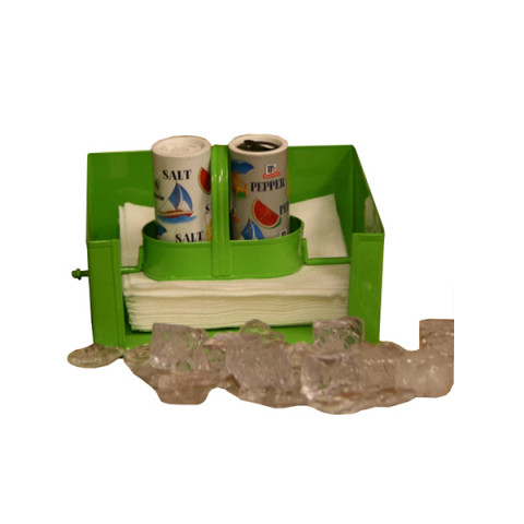 LIME GREEN SALT & PEPPER NAPKIN HOLDER